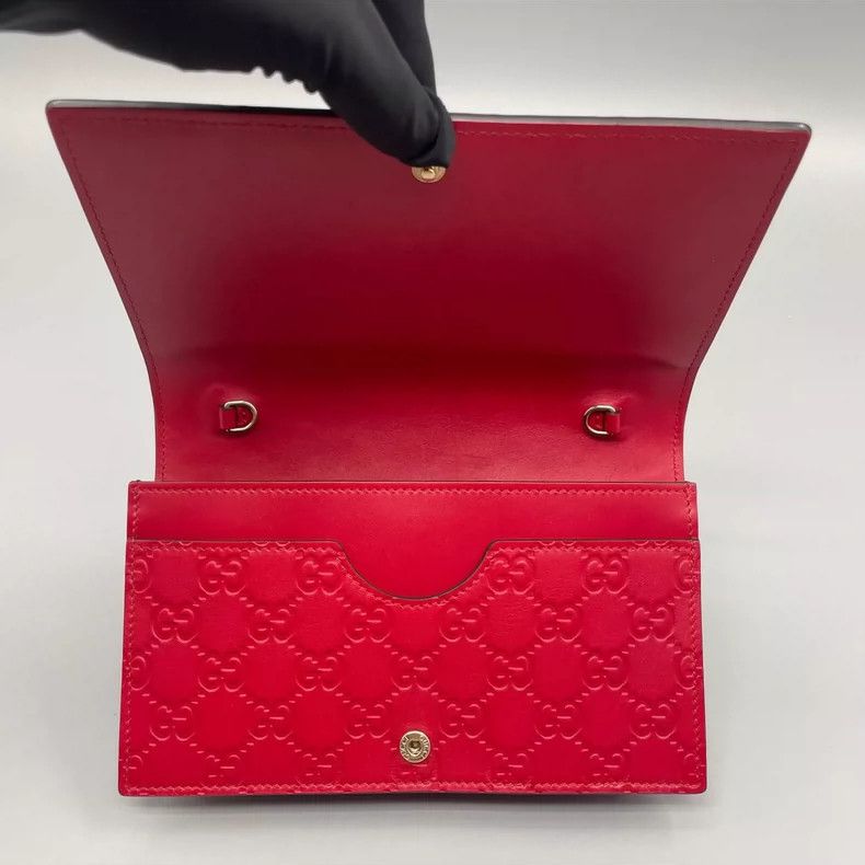 Gucci Gucci Leather Chain Crossbody Bag WOC Size ONE SIZE - 8 Thumbnail