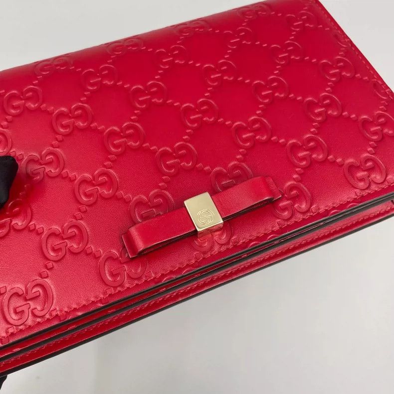 Gucci Gucci Leather Chain Crossbody Bag WOC Size ONE SIZE - 6 Thumbnail