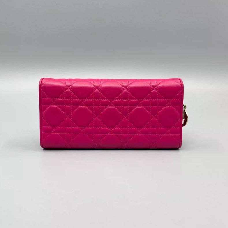 Dior Dior Pink Lambskin Quilted Crossbody Bag Size ONE SIZE - 2 Thumbnail