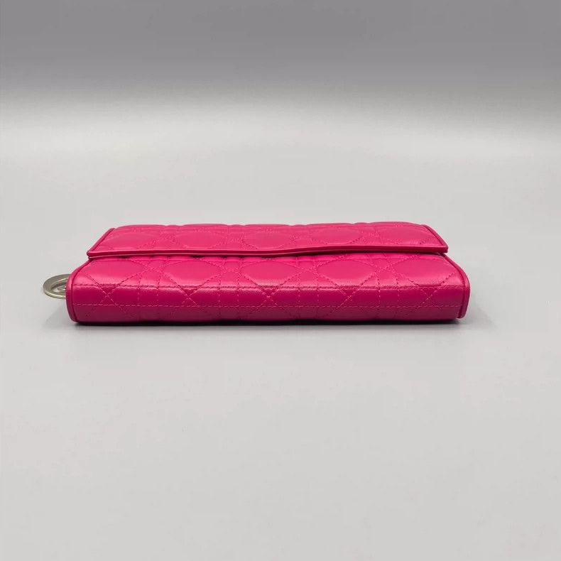 Dior Dior Pink Lambskin Quilted Crossbody Bag Size ONE SIZE - 3 Thumbnail