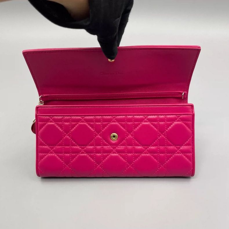 Dior Dior Pink Lambskin Quilted Crossbody Bag Size ONE SIZE - 8 Thumbnail