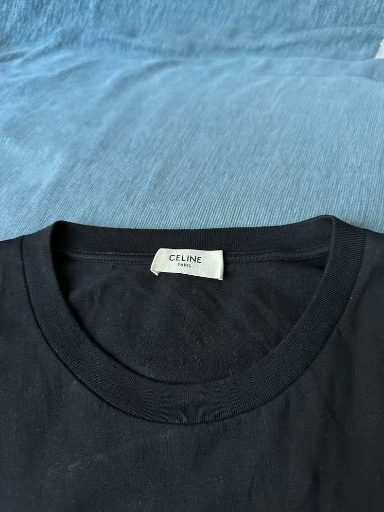 Celine Celine Short Sleeve Black Top with Studs Size M / US 6-8 / IT 42-44 - 2 Thumbnail