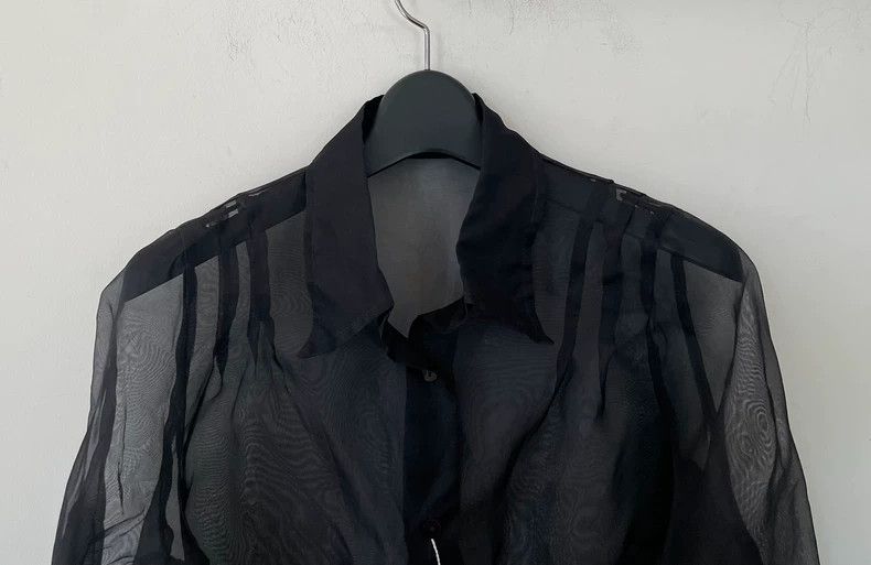 Dolce & Gabbana Black Silk Shirt by Dolce & Gabbana Size L / US 10 / IT 46 - 3 Thumbnail