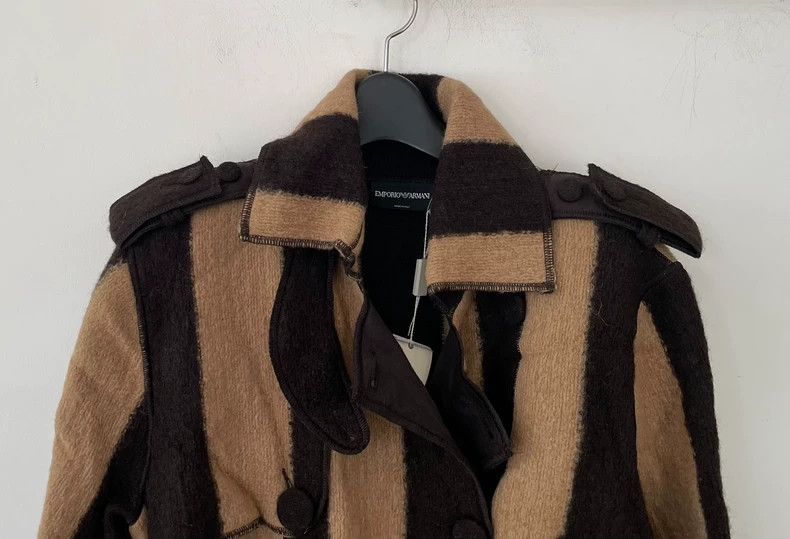 Emporio Armani Emporio Armani Striped Wool Long Coat Size M / US 6-8 / IT 42-44 - 3 Thumbnail