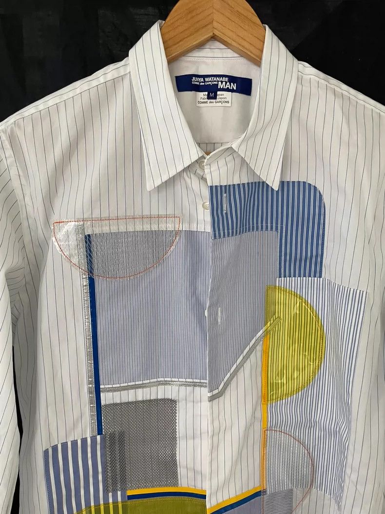 Junya Watanabe Junya Watanabe Man Striped Shirt with Panels Size M / US 6-8 / IT 42-44 - 3 Thumbnail