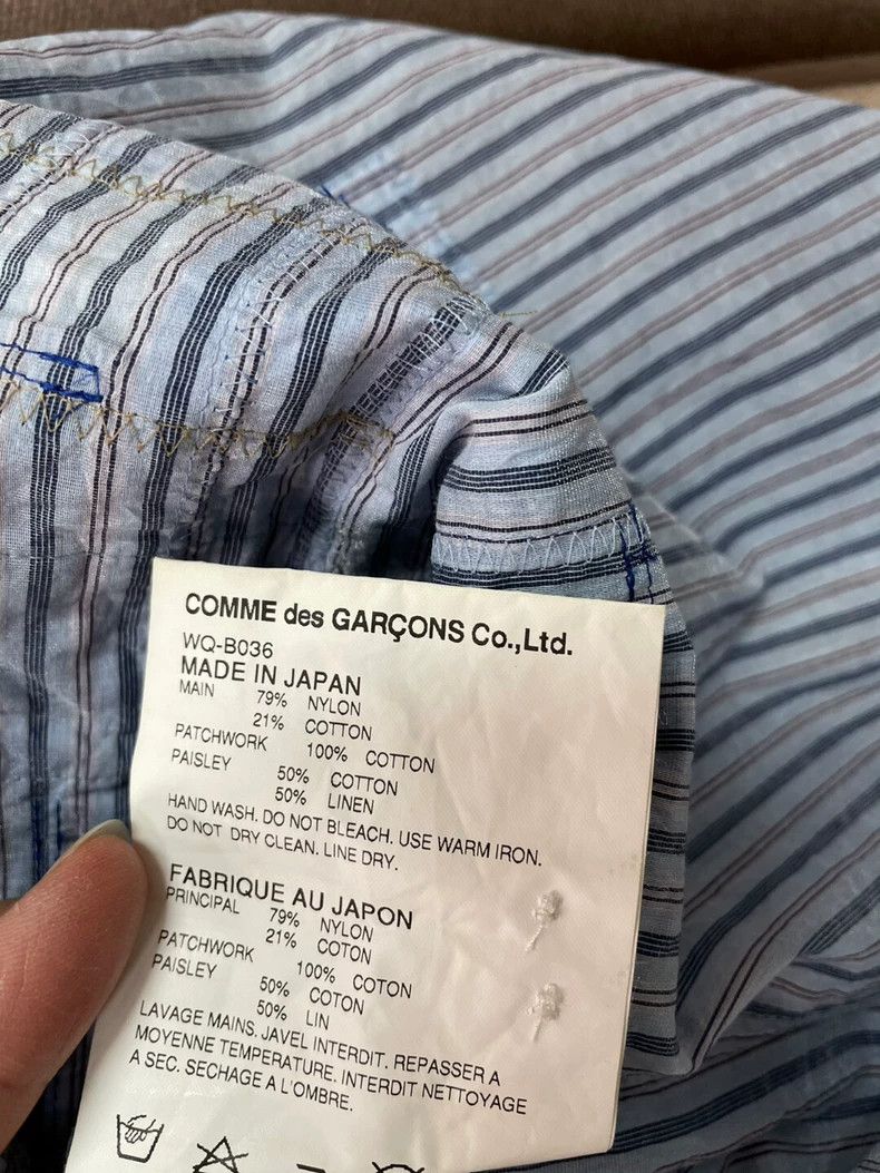 Junya Watanabe Junya Watanabe Man Striped Patchwork Shirt Size M / US 6-8 / IT 42-44 - 5 Thumbnail