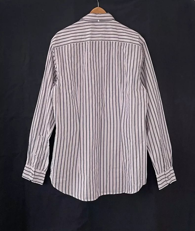 Ermenegildo Zegna Zegna Sport Striped Wrinkled Dress Shirt Size L / US 10 / IT 46 - 2 Thumbnail