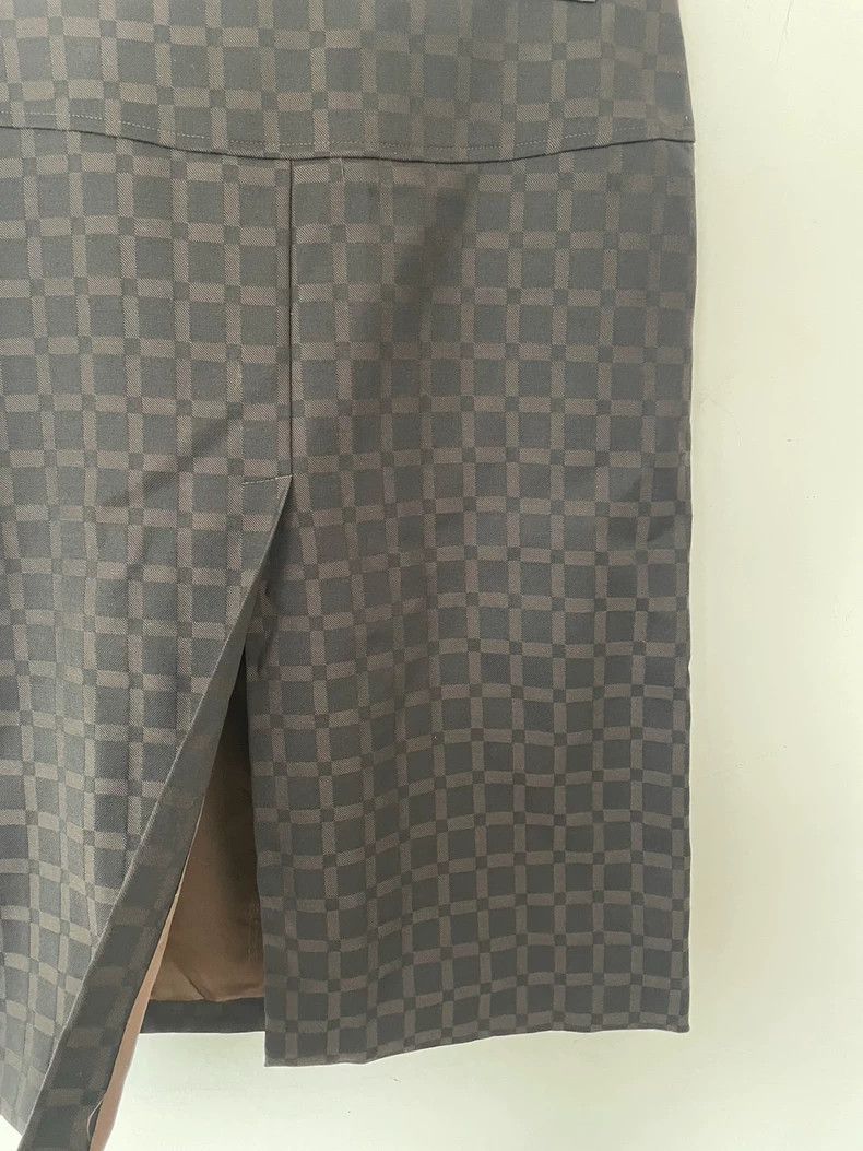 Dolce & Gabbana DG Wool Checkered Skirt for Women Size 40" / US 18 - 3 Thumbnail