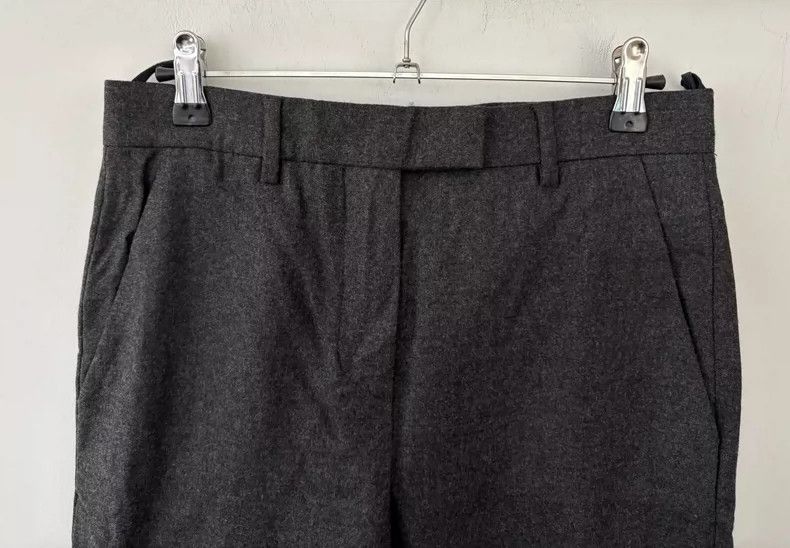 Prada Miu Miu Women's Wool Dark Gray Trousers Size 38" / US 16 / IT 52 - 3 Thumbnail