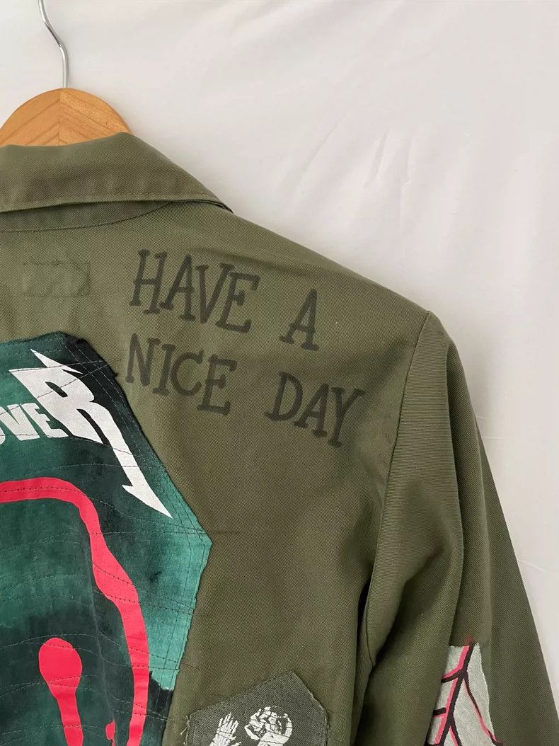 Vetements Cropped Military Jacket with Unique Designs Size ONE SIZE - 6 Thumbnail