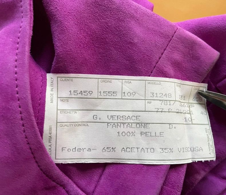 Versace Gianni Versace Purple Leather Pants Size 40" / US 18 - 9 Thumbnail