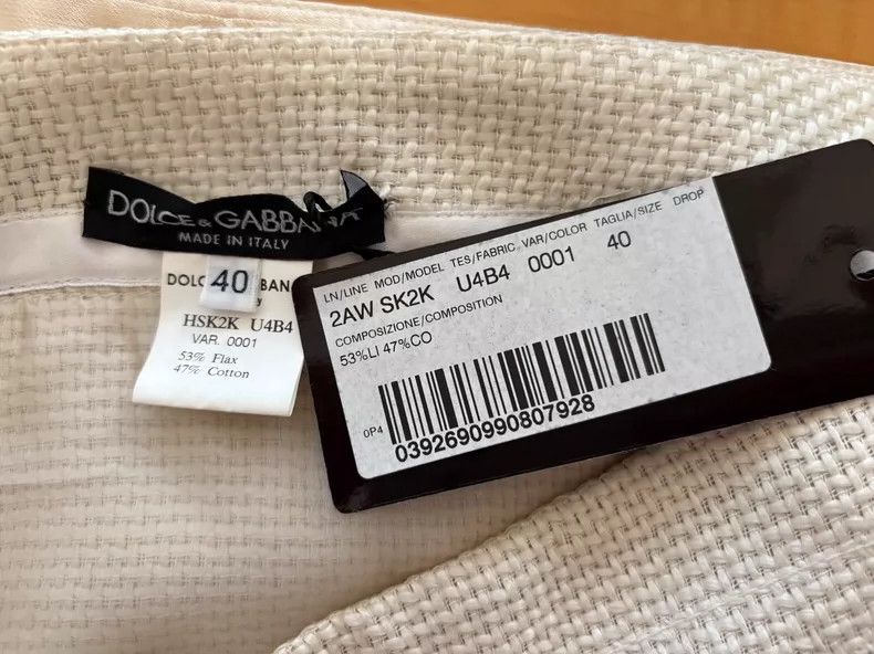 Dolce & Gabbana DG Woven Texture Skirt for Women Size 40" / US 18 - 4 Thumbnail