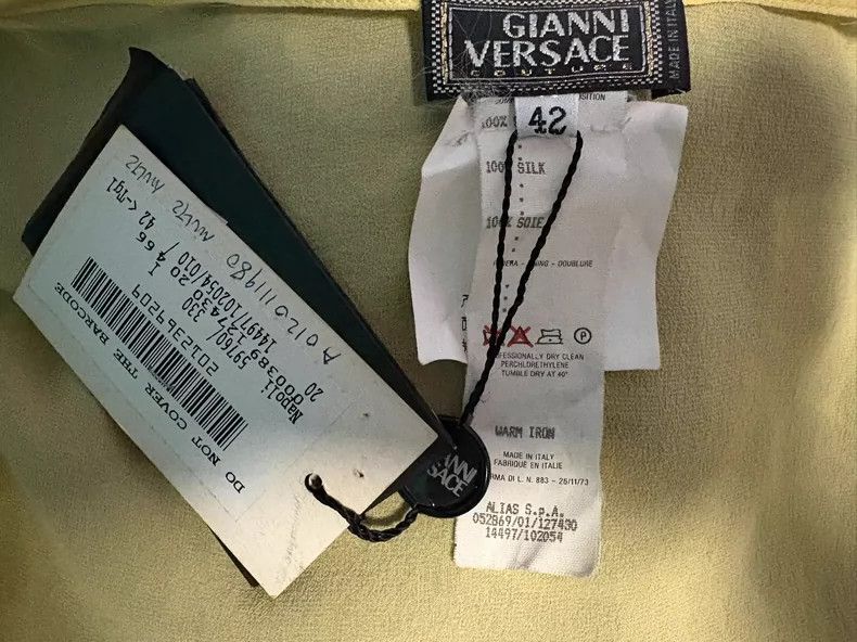 Versace Gianni Versace Silk Cross Neck Long Sleeve Top Size L / US 10 / IT 46 - 6 Thumbnail