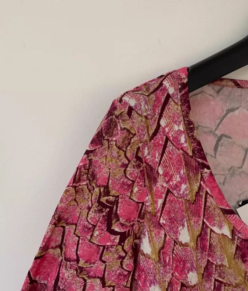 Just Cavalli Just Cavalli Pink Fish Scale Top Size M / US 6-8 / IT 42-44 - 4 Thumbnail
