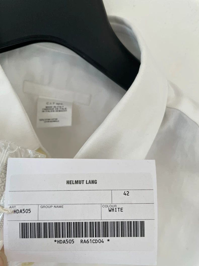 Helmut Lang Helmut Lang White Button-Up Shirt for Women Size L / US 10 / IT 46 - 9 Thumbnail
