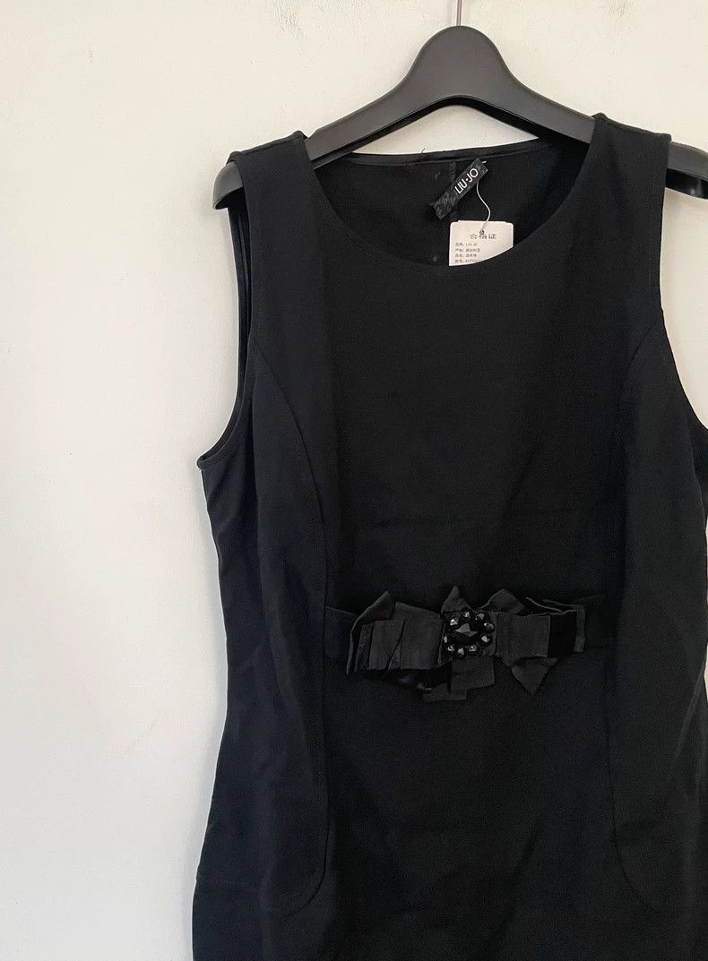 Chloe Liu Jo Black Dress with Bow Detail Size L / US 10 / IT 46 - 3 Thumbnail