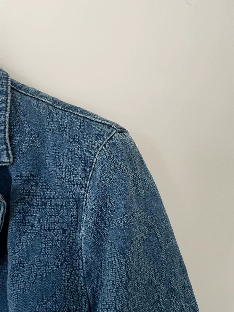 Versace Versace Women's Denim Blazer with Floral Pattern Size XS / US 0-2 / IT 36-38 - 3 Thumbnail