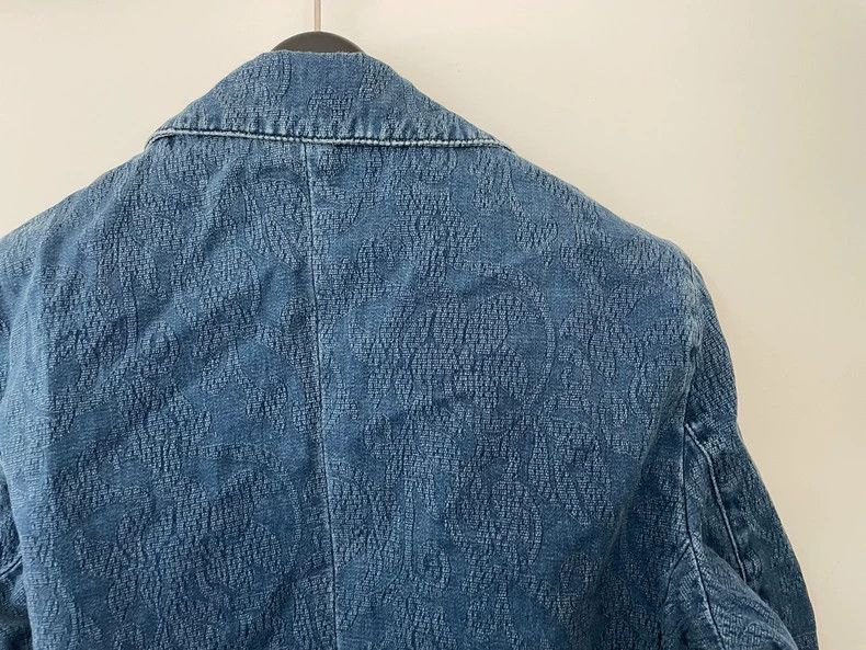 Versace Versace Women's Denim Blazer with Floral Pattern Size XS / US 0-2 / IT 36-38 - 5 Thumbnail