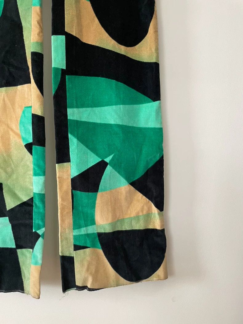 Versace Versace Geometry Print Velvet Trousers Size 38" / US 16 / IT 52 - 4 Thumbnail