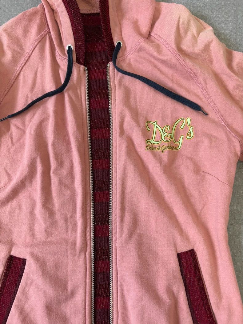 Dolce & Gabbana Dolce&Gabbana Pink Hoodie with Knit Back Size S / US 4 / IT 40 - 4 Thumbnail