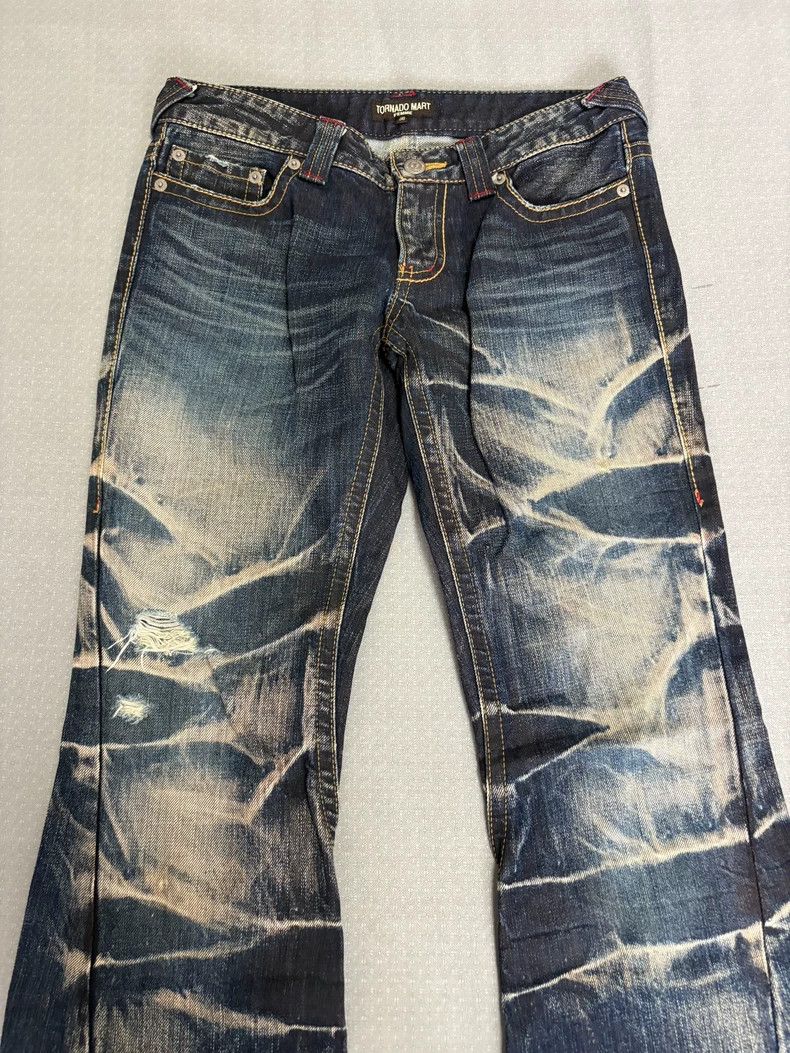 Yohji Yamamoto Vintage Tornado Mart Flared Denim Jeans Size 28" / US 6 / IT 42 - 4 Thumbnail