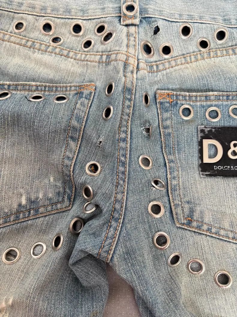 Dolce & Gabbana Dolce&Gabbana Vintage Distressed Denim Pants Size 34" / US 12 / IT 48 - 8 Thumbnail