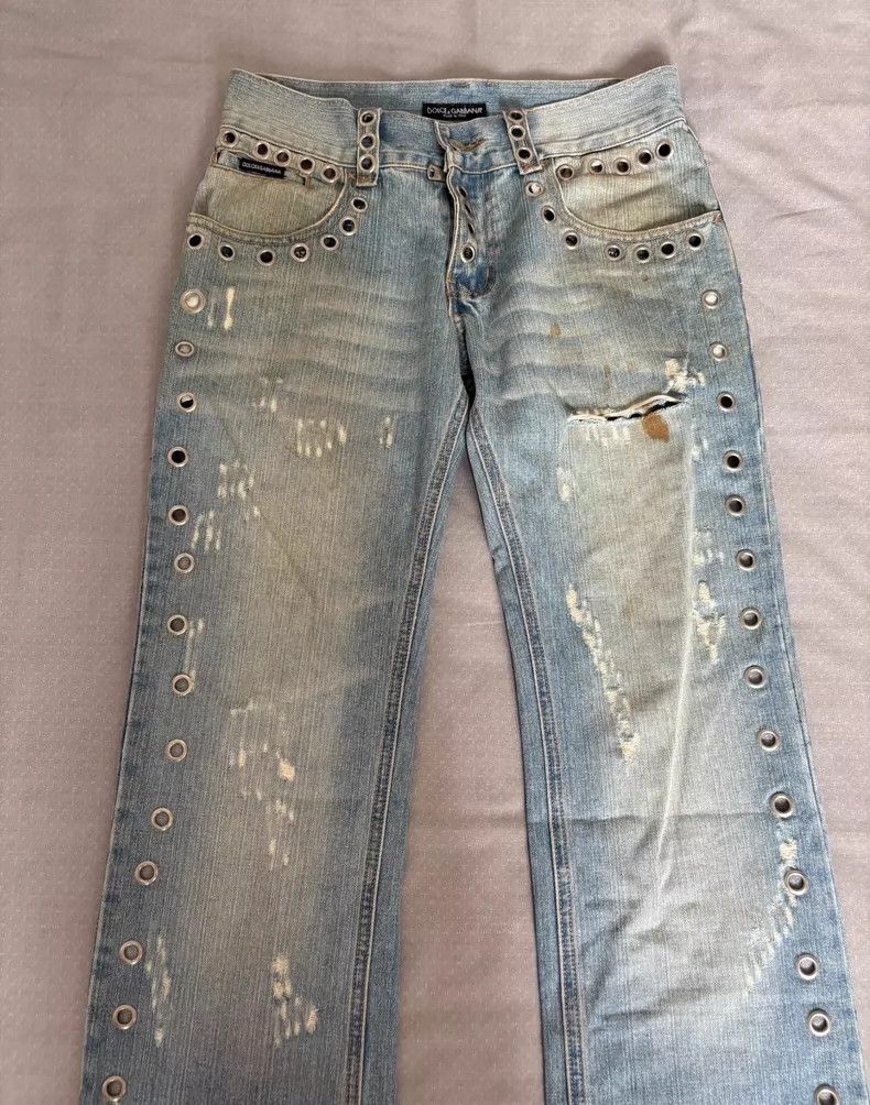Dolce & Gabbana Dolce&Gabbana Vintage Distressed Denim Pants Size 34" / US 12 / IT 48 - 2 Thumbnail