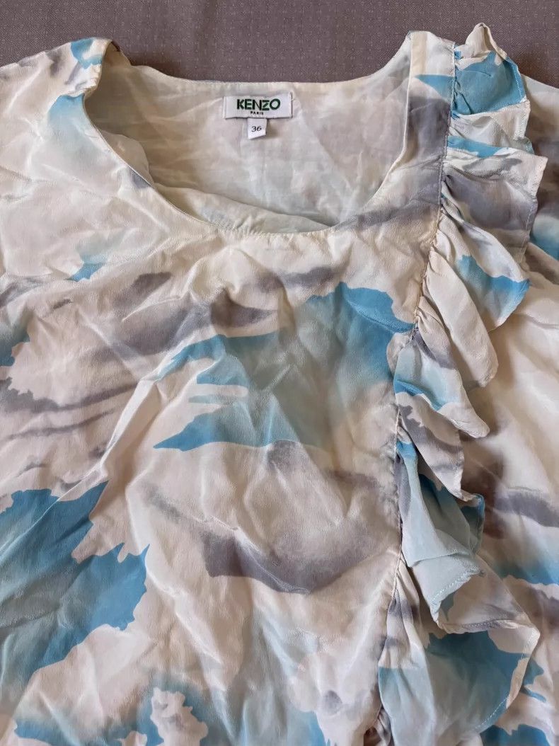 Kenzo Kenzo Floral Ruffle Top Vintage Style Size M / US 6-8 / IT 42-44 - 4 Thumbnail