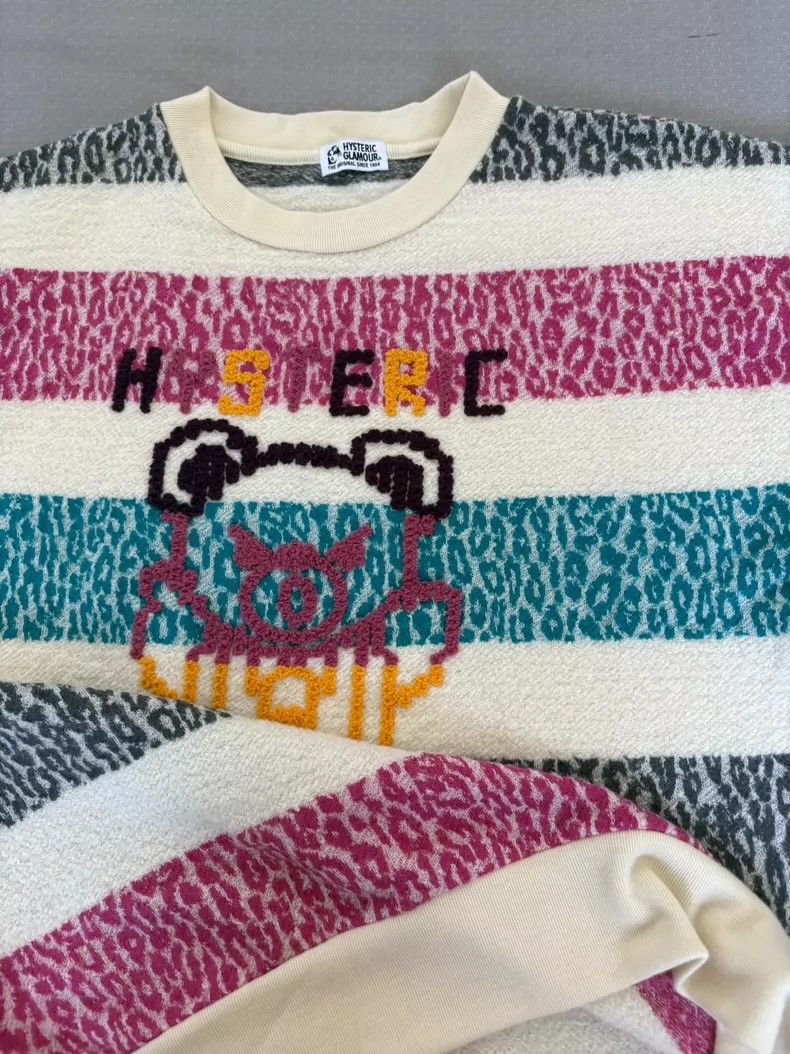 Hysteric Glamour Colorful Knit Sweatshirt with Bear Design Size M / US 6-8 / IT 42-44 - 7 Thumbnail