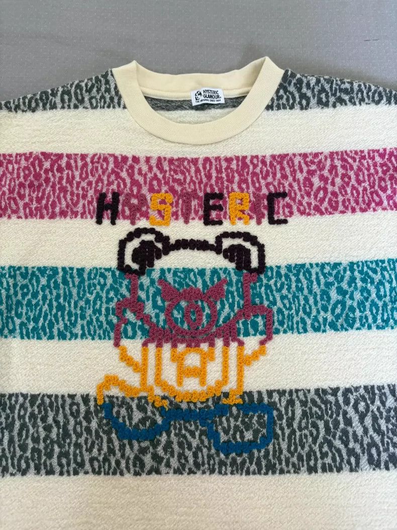 Hysteric Glamour Colorful Knit Sweatshirt with Bear Design Size M / US 6-8 / IT 42-44 - 3 Thumbnail
