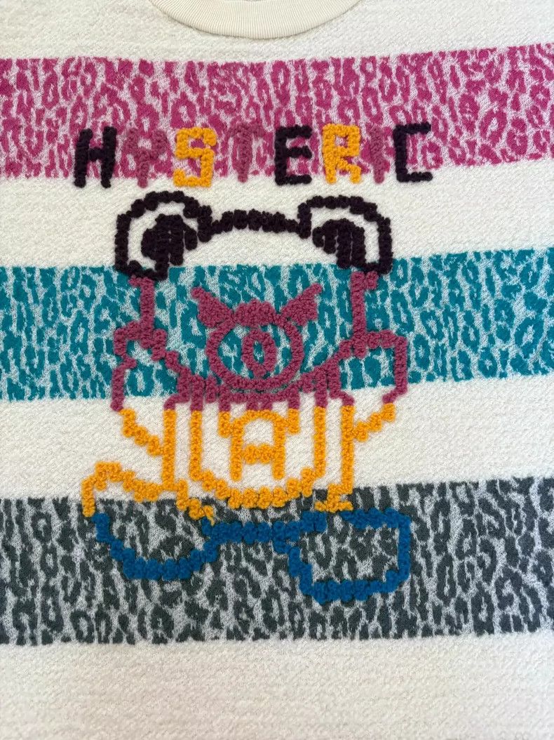 Hysteric Glamour Colorful Knit Sweatshirt with Bear Design Size M / US 6-8 / IT 42-44 - 4 Thumbnail