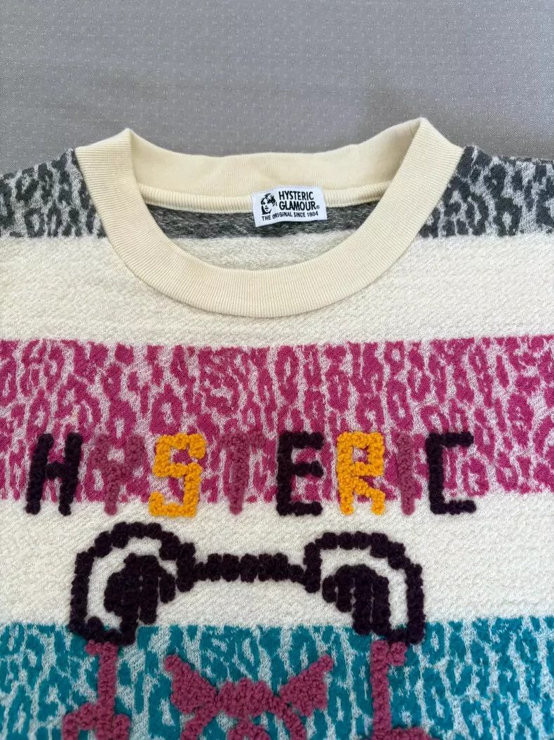Hysteric Glamour Colorful Knit Sweatshirt with Bear Design Size M / US 6-8 / IT 42-44 - 5 Thumbnail