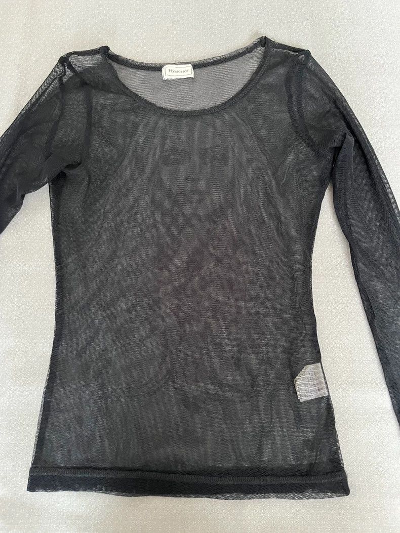 Vintage Sheer Mesh Top with Prints