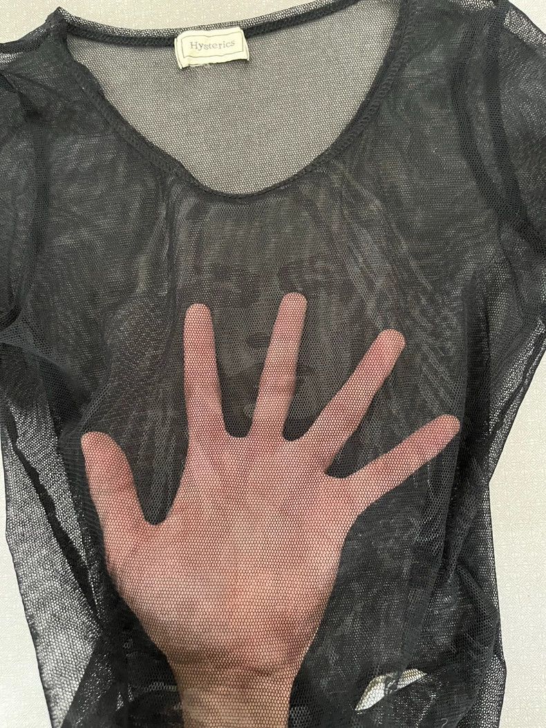 Vintage Sheer Mesh Top with Prints