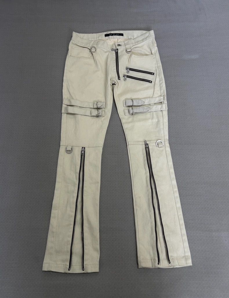 Yohji Yamamoto Vintage Punk Style Zip Pants with Straps Size 28" / US 6 / IT 42 - 5 Thumbnail