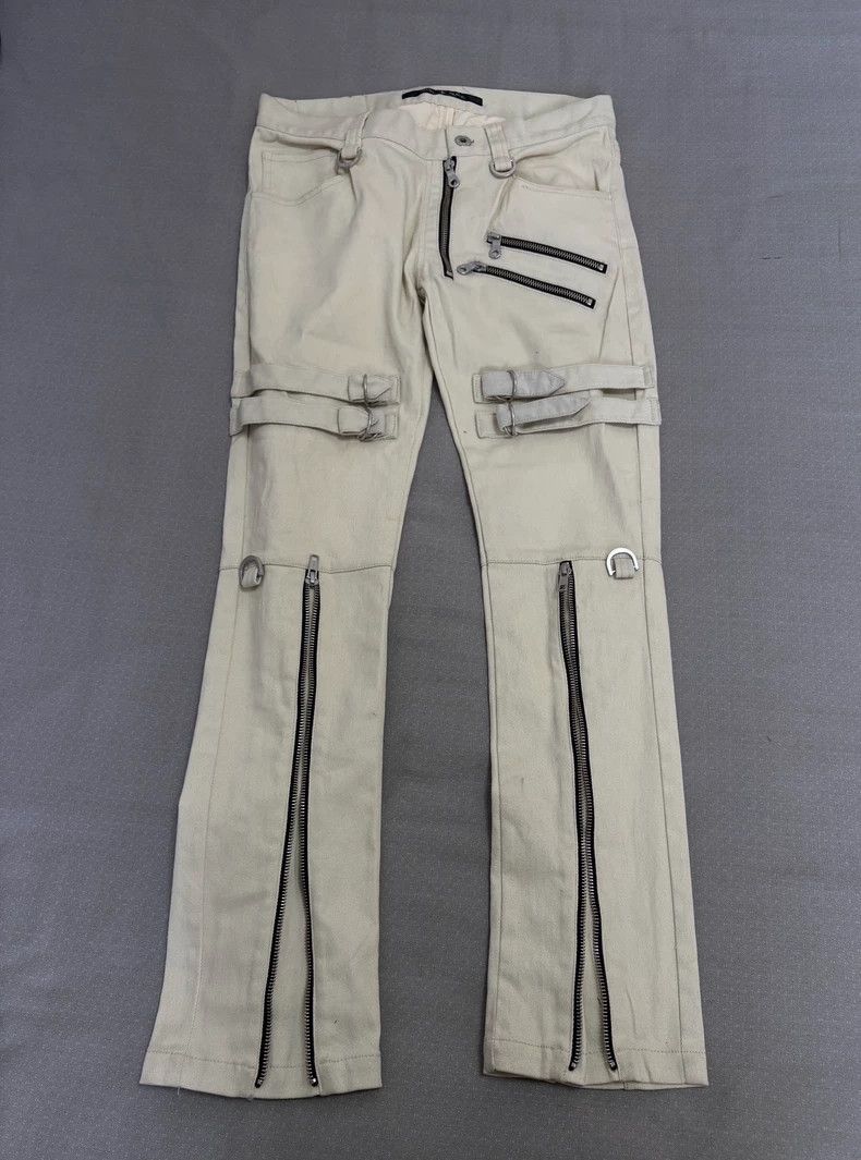 Yohji Yamamoto Vintage Punk Style Zip Pants with Straps Size 28" / US 6 / IT 42 - 3 Thumbnail