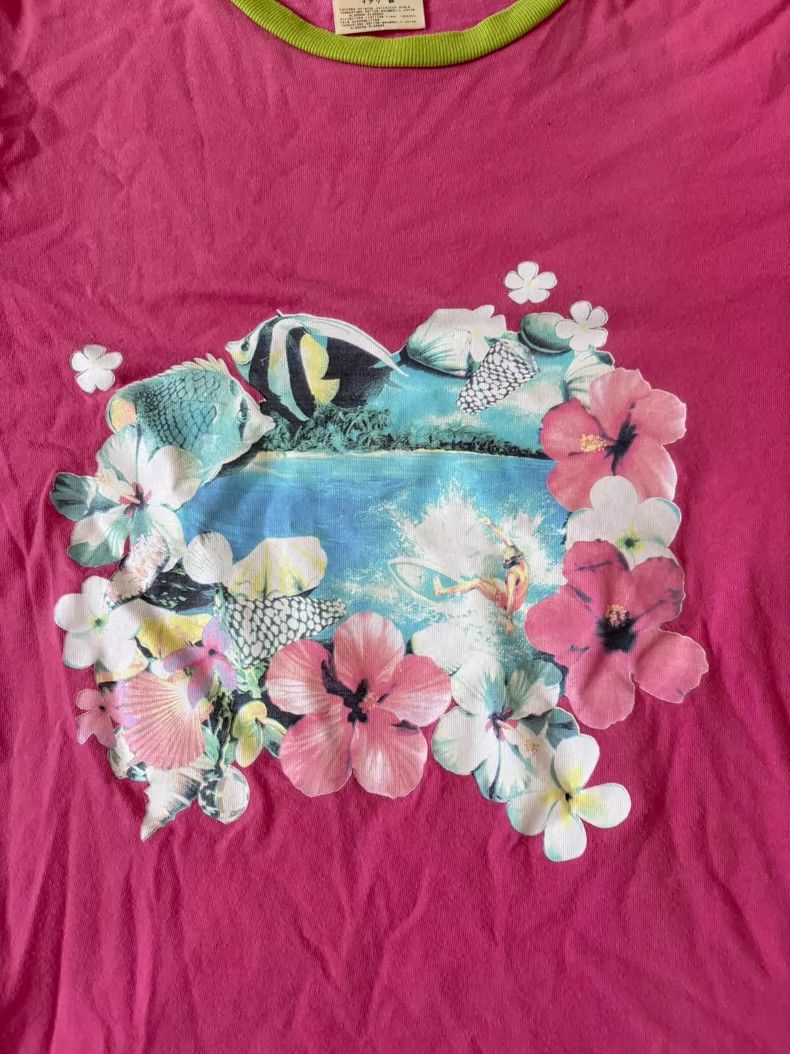 Dolce & Gabbana Pink Floral Graphic Short Sleeve T-shirt Size M / US 6-8 / IT 42-44 - 5 Thumbnail