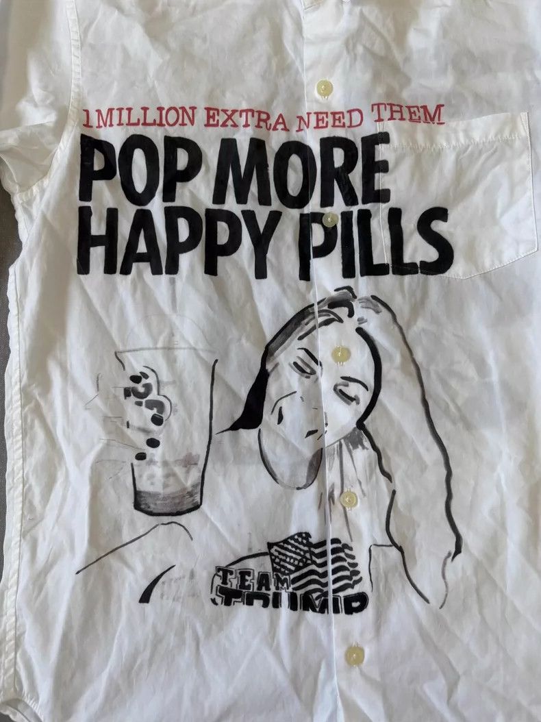 Hysteric Glamour Vintage Graphic Long Sleeve White Shirt Size L / US 10 / IT 46 - 4 Thumbnail