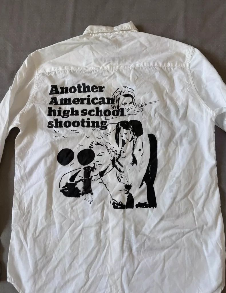 Hysteric Glamour Vintage Graphic Long Sleeve White Shirt Size L / US 10 / IT 46 - 6 Thumbnail