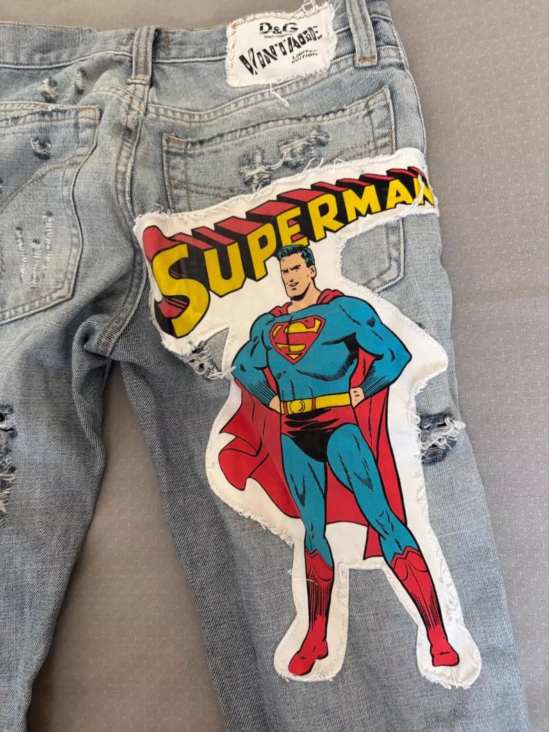 Dolce & Gabbana Distressed Dolce&Gabbana Denim Jeans with Patches Size 28" / US 6 / IT 42 - 8 Thumbnail