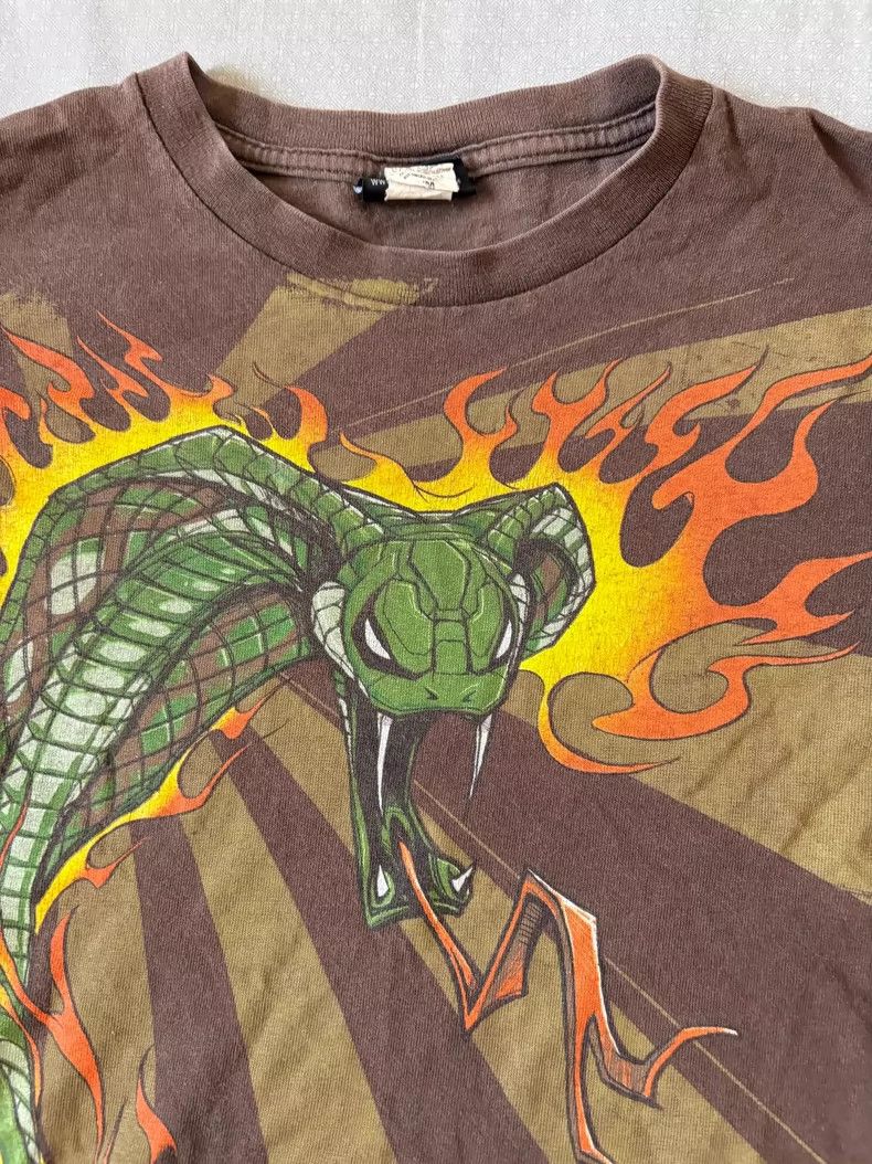 Yohji Yamamoto Vintage Printed Layered T-Shirt with Snake Design Size M / US 6-8 / IT 42-44 - 3 Thumbnail