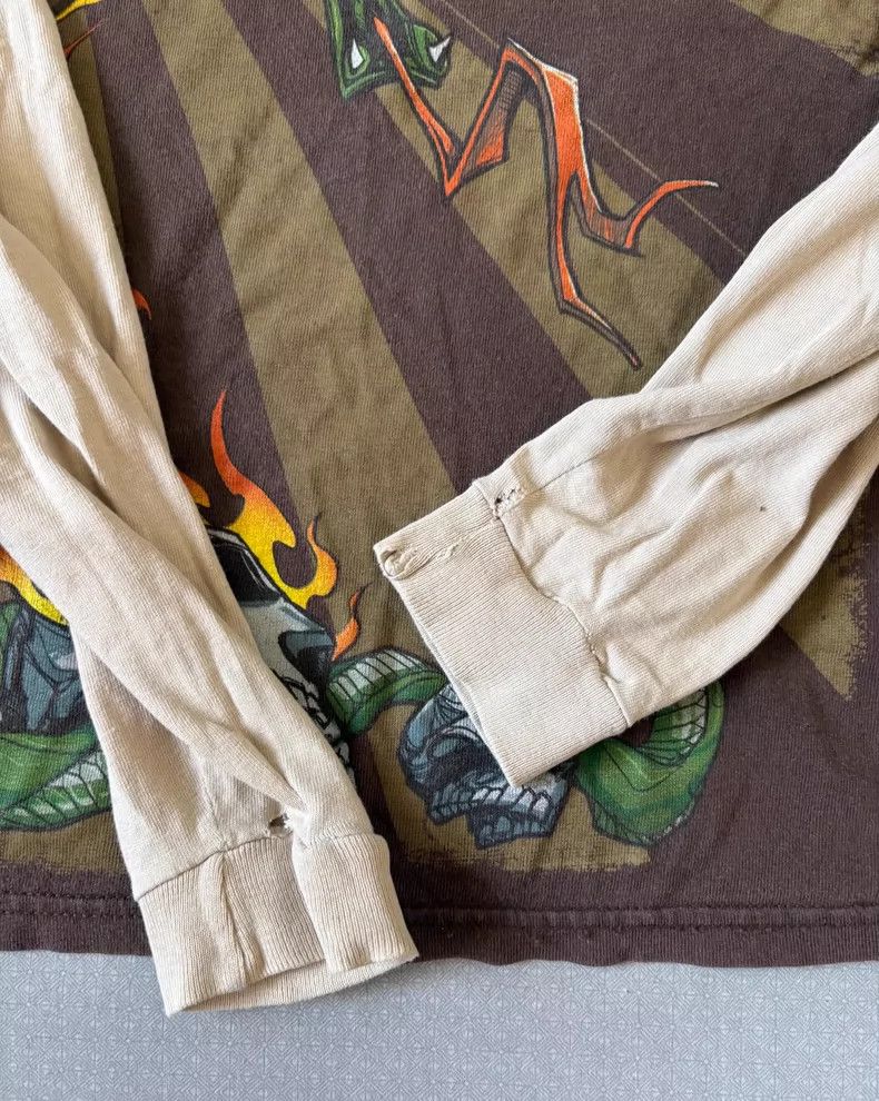 Yohji Yamamoto Vintage Printed Layered T-Shirt with Snake Design Size M / US 6-8 / IT 42-44 - 5 Thumbnail