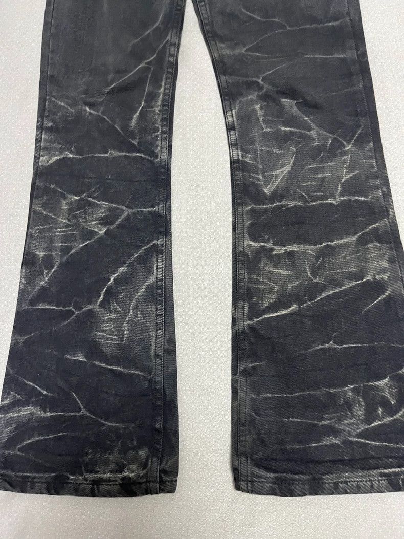Yohji Yamamoto Vintage Distressed Black Denim Flared Pants Size 28" / US 6 / IT 42 - 4 Thumbnail