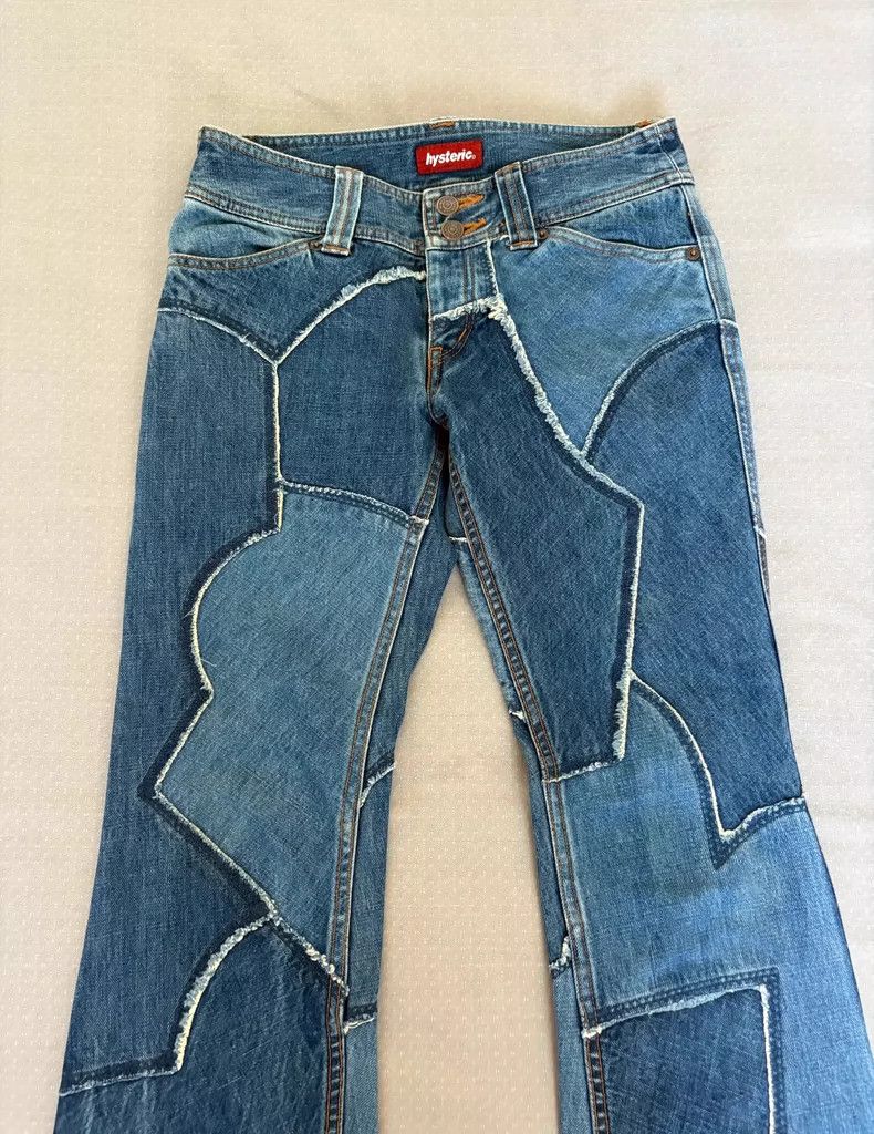 Yohji Yamamoto Vintage Patchwork Denim Pants Size 27" / US 4 / IT 40 - 3 Thumbnail