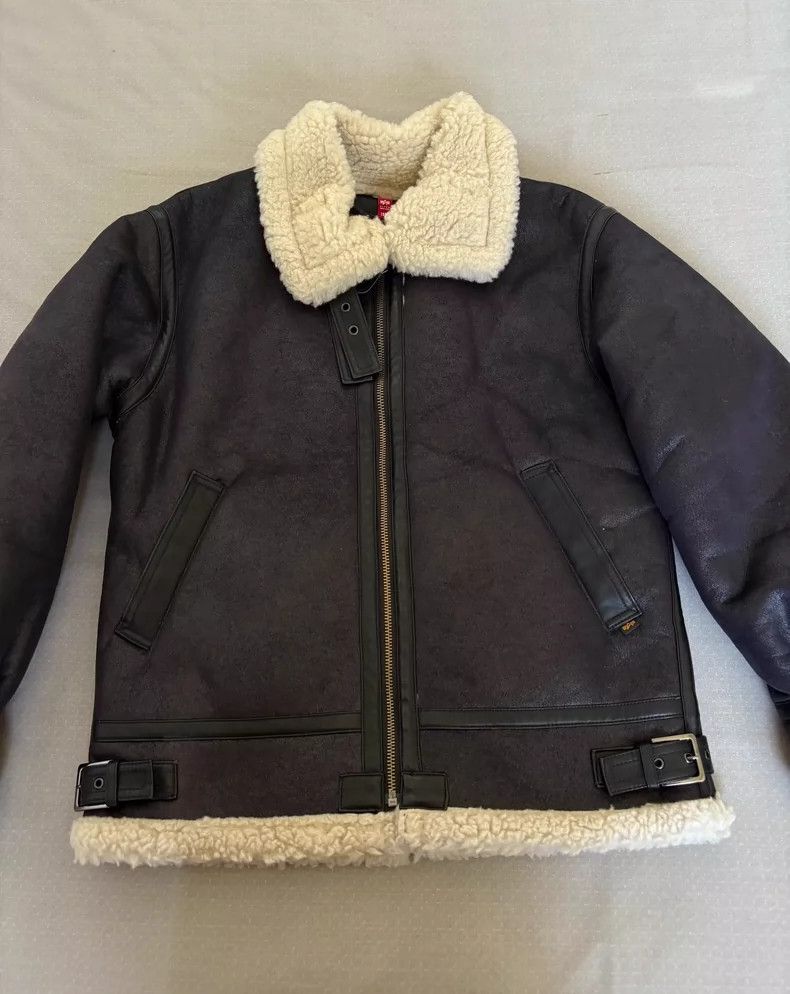 Yohji Yamamoto Alpha B-3 Flight Jacket with Shearling Trim Size L / US 10 / IT 46 - 4 Thumbnail