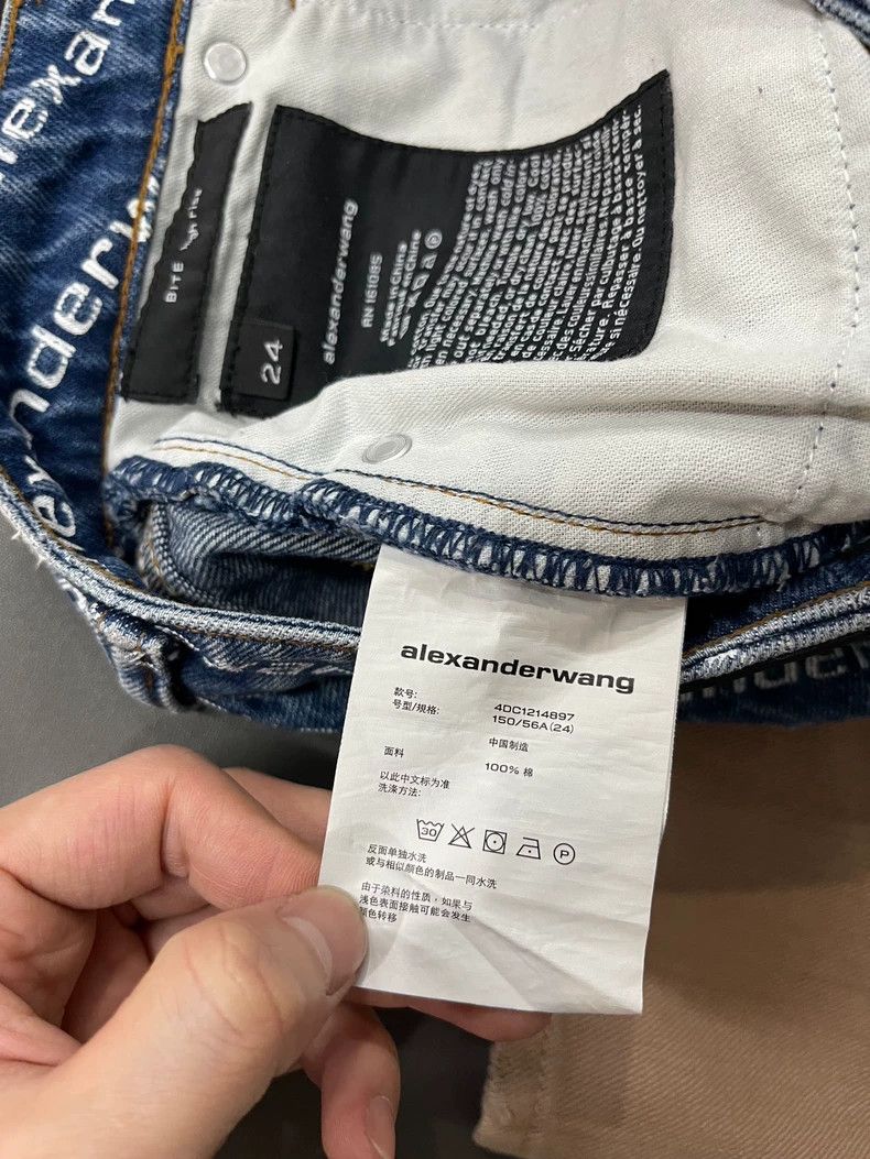 Alexander Wang Alexander Wang Denim Shorts with Logo Print Size 24" / US 00 / IT 34 - 7 Thumbnail