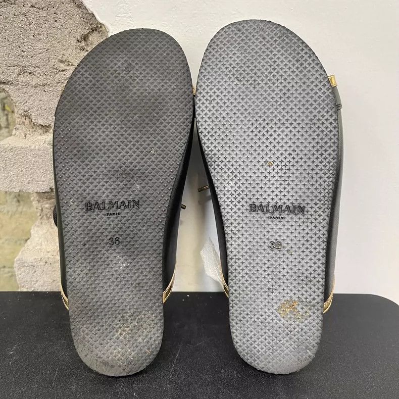 Balmain Balmain Slippers with Gold Detailing Size US 6 / IT 36 - 7 Thumbnail