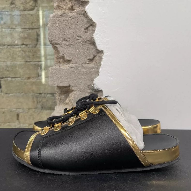 Balmain Balmain Slippers with Gold Detailing Size US 6 / IT 36 - 2 Thumbnail