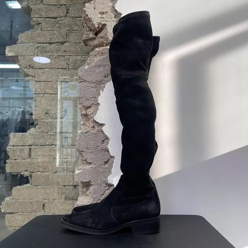 Guidi Parallele Knee-High Boots in Black Color Size US 6 / IT 36 - 2 Thumbnail