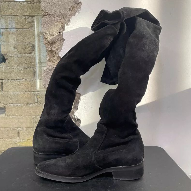 Guidi Parallele Knee-High Boots in Black Color Size US 6 / IT 36 - 5 Thumbnail